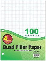 BAZIC Filler Paper Loose Leaf Papers 100 Sheet,