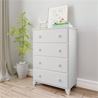 Max & Lily Classic 4-Drawer Dresser  White