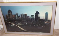 FRAMED MATTED  CITY SCAPE