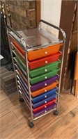 10 drawer craft storage cart
