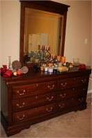 6 DRAWER DRESSER WITH BEVELED MIRROR