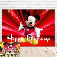 Mickey Mouse 7x5 Black/Red Kids Party  50 pack