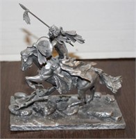 "THE CHEYENNE"  NUMBERED FINE PWETER FIGURINE