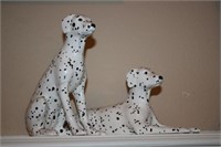 PAIR OF DALMATION FIGURINES-ASIS