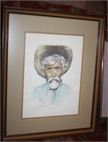 SIGNED LINDA PICKEN NUMBERED WATERCOLOR