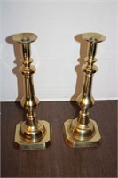 PAIR OF BRASS CANDLESTICKS