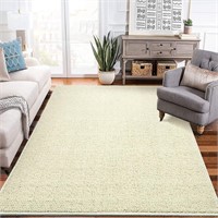 Natural Fiber Rug 8x10 FT  Non-Slip  Beige