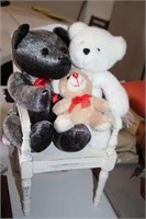 DOLL CHAIR AND BEARS