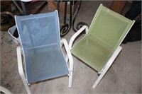PAIR OF CHILD'S MESH LAWN CHAIRS