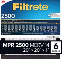 Filtrete 20x20x1 Furnace Filter, MPR 2500, MERV 14