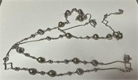 David Yurman Sterling Silver and Beads 48" DY Ele