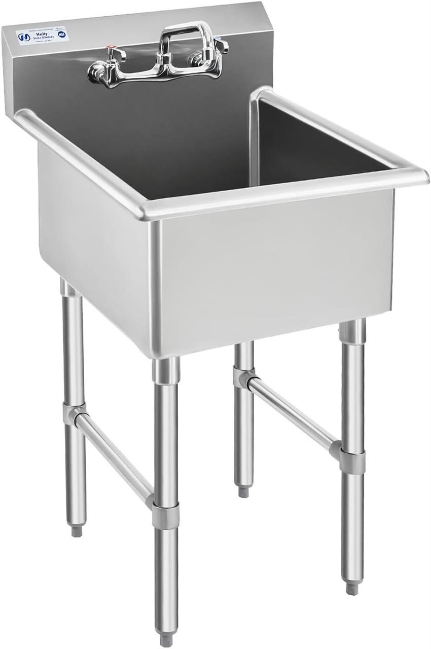 Steel Sink 1 Compartment 18Lx18Wx12D