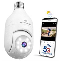 SYMYNELEC 5GHz/2.4GHz Light Bulb Security Camera O