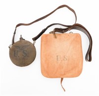 INDIAN WARS US ARMY CANTEEN, HAVERSACK, & SLINGS