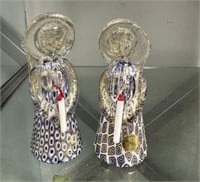 Pair of Murano Art Glass Little Girl Figurines