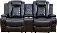 Black Leather Recliner Sofa GN4662-L