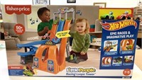 New Fisher Price Hot Wheels Racing Tower Loops
