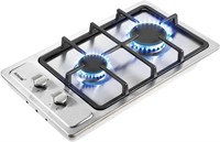 GAS HOB, Kitchen gas stove , 2 Burner , Silver