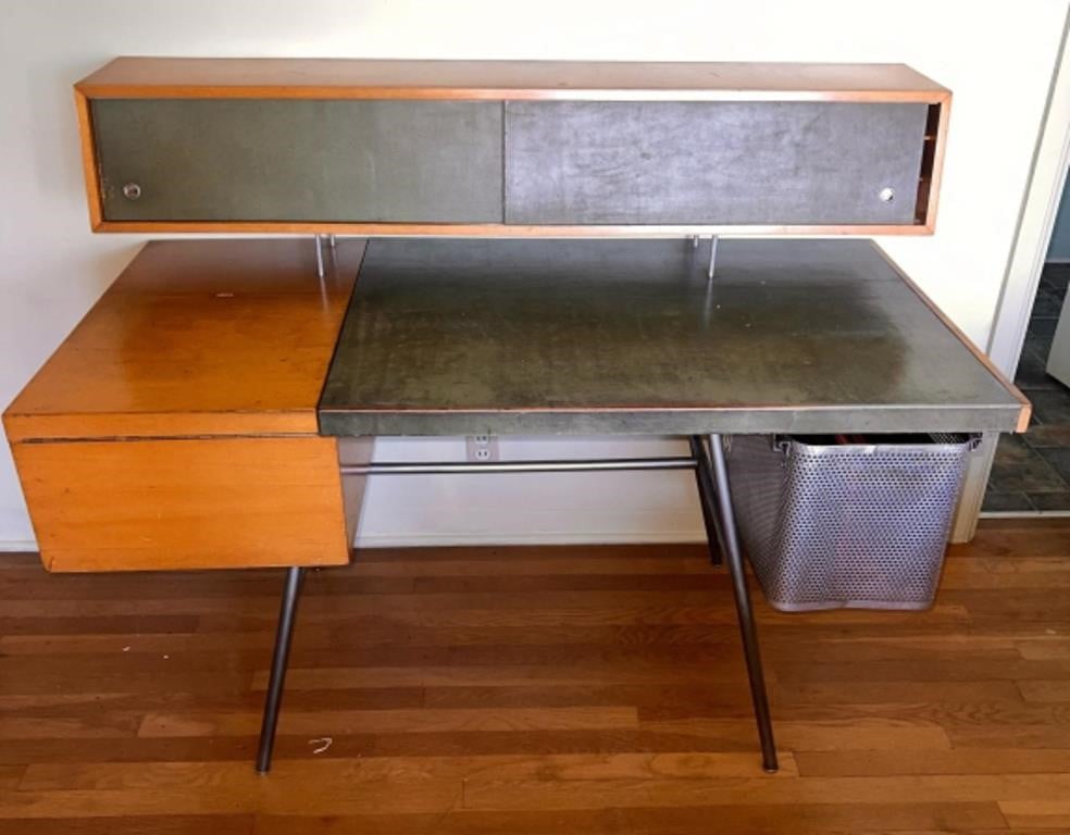 Herman Miller/ George Nelson Wood & Leather Desk