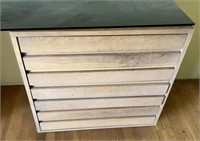 7 Drawer Whitewashed Wooden Cabinet