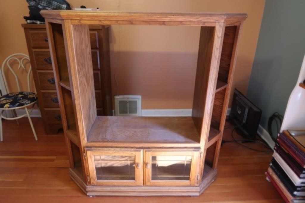 Oak Corner TV Cabinet