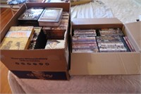 2-Boxes of DVD's Many Classic Westerns & War Movie