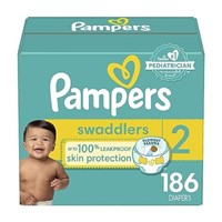 186 Pieces Size 2 Pampers Diapers - Swaddlers