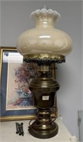 Vintage Brass Globe Lamp