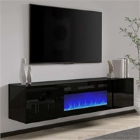 Areesa Floating Fireplace TV Stand