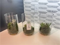 3PC FAUX GREENERY