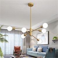 Gold Sputnik Chandelier Mid Century Modern