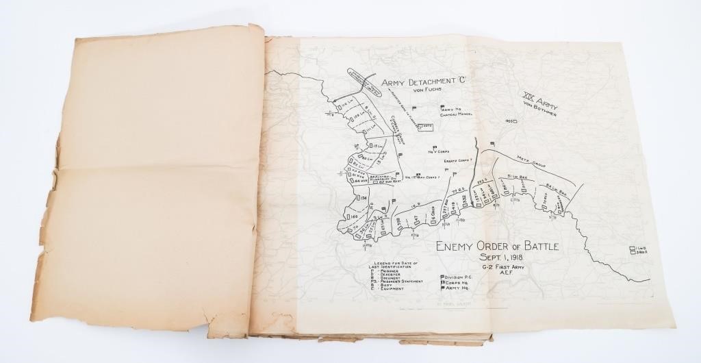 WWI US AEF ENEMY ORDER OF BATTLE MAPS BOOK