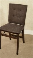 (BEIGE) FOLDABLE UPHOLSTERED WOODEN CHAIR BEIGE
