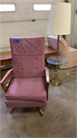 Swivel rocker chair with 59” floor lamp