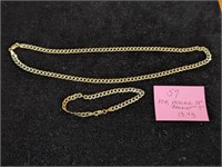 10K Gold 13.4g Necklace and Bracelet