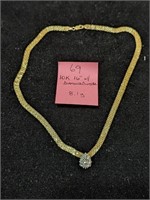 10K Gold 8.1g Diamond Cluster Necklace