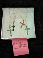 14K Gold Cross Necklaces