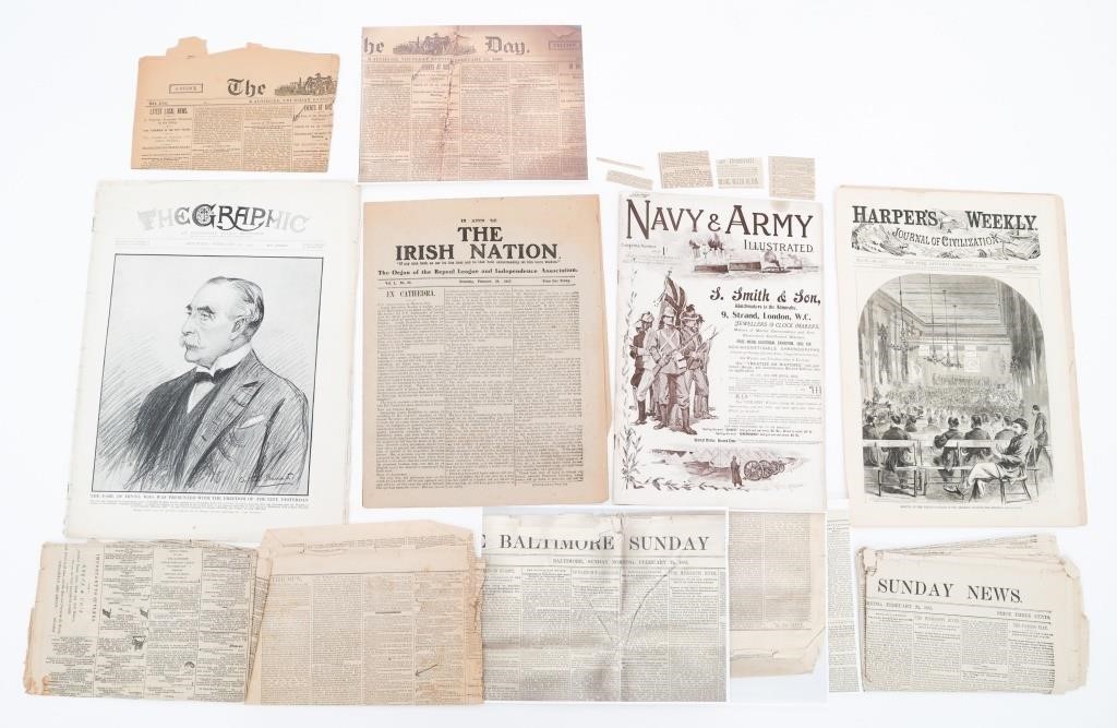 CIVIL WAR - WWI US & BRITISH JOURNALS & NEWSPAPERS