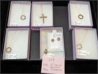 10K Gold Necklaces with Diamond Pendants