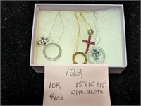 10K Gold Necklaces and Pendants
