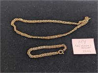 Sterling Silver Necklace and Bracelet - 22.6g