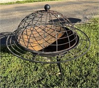 Weathered Metal Firepit Stand