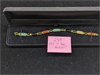 14K Gold and Jade Bracelet