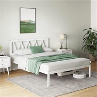 Novilla Metal Platform Bed Frame with Headboard,