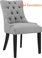 Modway Regent Button-Tufted Chair  Light Gray