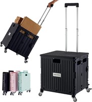 Folding Utility Cart Portable Rolling Crate