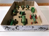 Flat of small farm toys