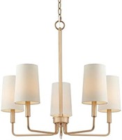 Homebelife Chandelier, Muted Gold with White