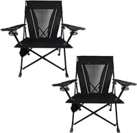 Vik Black 2-Pack Kijaro Folding Chair
