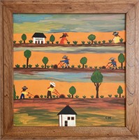 Clementine Hunter - Oil on panel
